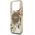 Etui Guess IML Flower & Tonal Circle MagSafe do iPhone 17 Pro brązowy