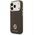 Etui Guess Grained Strass Logo MagSafe do iPhone 17 Pro brązowy