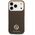 Etui Guess Grained Strass Logo MagSafe do iPhone 17 Pro brązowy