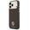 Etui Guess Grained Strass Logo MagSafe do iPhone 17 Pro Max brązowy