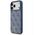 Etui Guess Leather 4G Triangle Strass MagSafe do iPhone 17 Pro Max niebieski