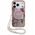 Etui Guess IML Flowers Pearl Strap MagSafe do iPhone 17 Pro różowy