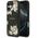 Etui Guess Grained Flowers Classic Logo MagSafe do iPhone 17 czarny