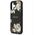 Etui Guess Grained Flowers Classic Logo MagSafe do iPhone 17 czarny