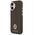 Etui Guess Grained Strass Logo MagSafe do iPhone 17 brązowy