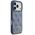 Etui Guess Leather 4G Triangle Strass MagSafe do iPhone 17 Pro niebieski