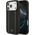 Etui Mercedes Leather Star Pattern Stripes MagSafe do iPhone 17 Pro czarny