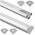 Profil Led R02 narożny Eco Light EC20621 2m aluminium anodowany + klosz mleczny