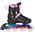 NH10905 4w1 ŁYŻWOROLKI LED RÓŻOWE Z WYM. PŁOZĄ HOKEJOWĄ RAINBOW ROZM. L(39-42) NILS EXTREME