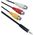 [product / manufacturer] Καλώδιο Ήχου 3.5mm Μ / 3xRCA F, 25сm, DeTech - 18216 έως 12 άτοκες Δόσεις