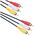 Καλώδιο DeTech 3xRCA Μ/Μ, High Quality, 3m - 18119