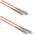 Fiber patch cable DeTech, SC-SC, UPC, Multimode, Duplex, 10m, Orange - 18337