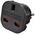 Adapter No brand BX-9625, UK to EU Schuko, 220V, High Quality, Black - 17701