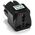 Adapter No brand WD-9, UK/US to EU Schuko, 220V, High Quality, Black - 17703