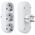 Electric Power Strip No brand, 1 to 3 way, 220V, Without cable, White - 17707