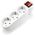 Electric Power Strip No brand, 1 to 3 way, 220V, With switch, Without cable, White - 17709