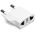 Adapter No brand, US to EU, 220V, 5 pieces, High Quality, White - 17710