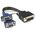 Μετατροπέας DVI 24+5 М σε 2xVGA F, DeTech, Μαύρο - 18251