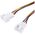 Καλώδιο No brand, Y-Splitter, For fan, 4PIN to 2x4PIN, 0.3m, Πολύχρωμα - 18320