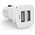 Φορτιστής αυτοκινήτου DeTech, DE-C01M, 5V/2.4A, 12/24V, Με Micro USB καλώδιο, 2 x USB, Λευκο - 14124