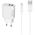 Φορτιστής δικτύου DeTech DE-31i, 20W,  καλώδιο Lightning, 1 x Type-C F, 1 x USB F, PD, λευκό - 40320