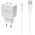 Φορτιστής δικτύου, DeTech, DE-33i, 5V/2.4A, 220V, Universal, 2 x USB, καλώδιο Lightning, 1.0m, λευκό - 40101