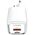 Φορτιστής δικτύου LDNIO A2318C, 20W, 1 x Type-C F, 1 x USB F, PD, QC, Καλώδιο Type-C, λευκό - 40291