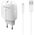 Φορτιστής δικτύου DeTech DE-31i, 20W,  καλώδιο Lightning, 1 x Type-C F, 1 x USB F, PD, λευκό - 40320
