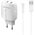Φορτιστής δικτύου DeTech DE-32QCM, 18W, καλώδιο Micro USB, 2 x USB F, QC, λευκό - 40325