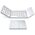 Πληκτρολόγιο No brand B033, Touchpad, Foldable, Bluetooth, Λευκο - 6178