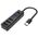 USB hub Earldom HUB08, Type-C, 4 θύρες, Μαυρο - 40171