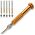 Precision screwdriver set Poso PS-6688, 6in1, Steel, Orange - 17635