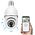 Smart security camera No brand PST-F1-3MP, 3.0Mp, PTZ, For socket E27, Wi-Fi, Tuya Smart, White - 91029