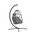 Bormann Bsp1166 Κρεμαστη Κουνια Φωλια με Βαση Ratan, Μαξιλαρι, 95x95x196cm, Αντοχης εωσ 130kg, Γκρι, Πτυσσομενη 066446 έως 12 Άτοκες Δόσεις