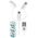 Forever 3in1 cable USB - Lightning + USB-C + microUSB 1,0 m 1,5A white