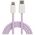 Maxlife MXUC-06 cable USB-C - Lightning 1,0 m 20W purple nylon