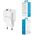 Forever TC-05 GaN PD QC charger 1x USB-C 1x USB 33W white
