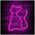 Neon LED Light CAT pink Bat + USB FLNEO4 Forever Light