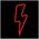 Neon LED Light BOLT red Bat + USB FLNEO6 Forever Light