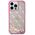 Guess case for iPhone 14 Pro 6,1&quot; GUHCP14LLC4PSGP pink hardcase Liquid Glitter 4G Translucent 3666339116255