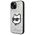 Karl Lagerfeld case for iPhone 14 Plus 6,7&quot; KLHCP14MG2CPS silver hardcase Glitter Choupette Patch 3666339099442