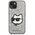Karl Lagerfeld case for iPhone 14 Plus 6,7&quot; KLHCP14MG2CPS silver hardcase Glitter Choupette Patch 3666339099442