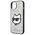 Karl Lagerfeld case for iPhone 14 Plus 6,7&quot; KLHCP14MG2CPS silver hardcase Glitter Choupette Patch 3666339099442