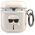 Karl Lagerfeld case for Airpods 1/2 KLA2UKHGD cover gold Glitter Karl`s Head 3666339030346