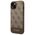 Guess case for iPhone 14 Pro Max 6,7&quot; GUHCP14XG4GLBR brown PC/TPU 4G PU case with Bottom Stripe Metal Logo 3666339088538