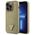 Guess case for iPhone 14 Pro 6,1&quot; GUHCP14LHDGTPD gold hardcase Rhinestone Triangle 3666339120078