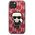 Karl Lagerfeld case for iPhone 13 Mini KLHCP13SPMNIKPI red hard case Monogram Iconic Karl 3666339049409