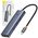 USB hub Baseus UltraJoy, 5 Port, Type-C to 3xUSB 3.0, RJ45, PD, Gray - 12071 έως 12 άτοκες Δόσεις