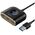 USB hub Baseus Square round, 4 Port, 3xUSB 2.0, 1xUSB 3.0, 1.0m, Black - 12077 έως 12 άτοκες Δόσεις