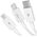 Charging cable Baseus Superior, 3in1, Micro USB, Lightning, Type-C, 1.0m, White - 40438 έως 12 άτοκες Δόσεις